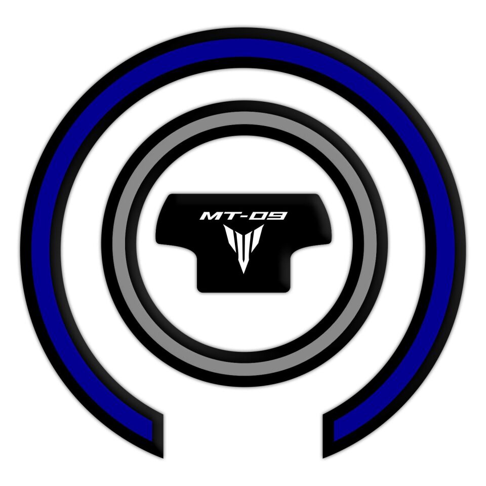 GP Kompozit Yamaha MT-09 2021-2023 Uyumlu Tank Pad Seti Siyah-Mavi