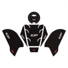 GP Kompozit Honda CB650R 2019-2023 Uyumlu Tank Pad Seti Karbon