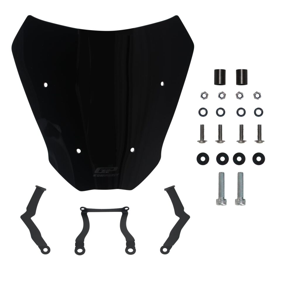 GP Kompozit CF Moto 250 CL-X 2022-2026 Uyumlu Kısa Ön Cam Siyah