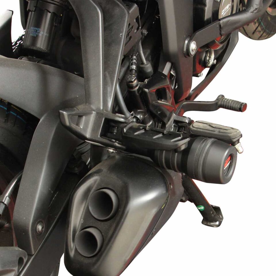 GP Kompozit Bajaj Pulsar F 250 2022-2024 Uyumlu Egzoz Koruma Takozu Siyah