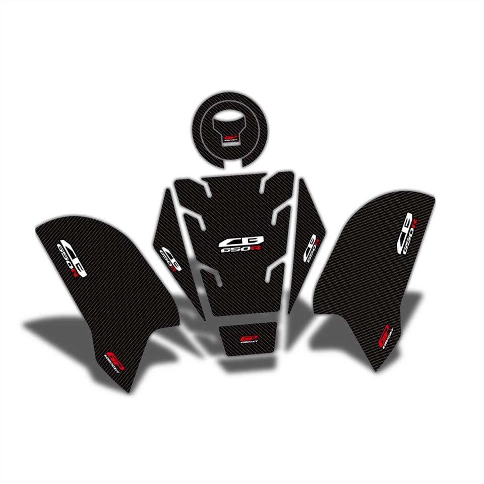 GP Kompozit Honda CB650R 2019-2023 Uyumlu Tank Pad Seti Karbon