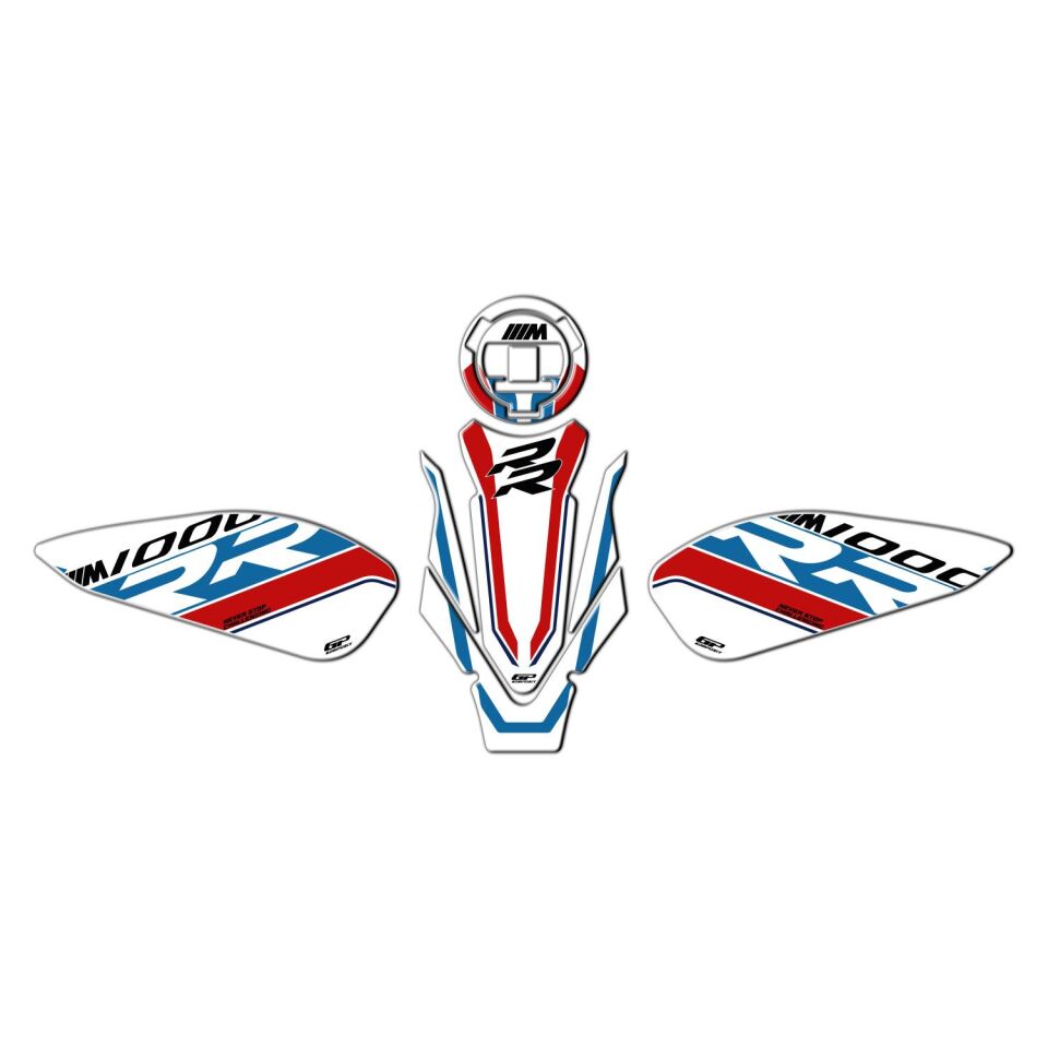 GP Kompozit BMW M 1000 RR 2021-2026 Uyumlu Tank Pad Seti Beyaz