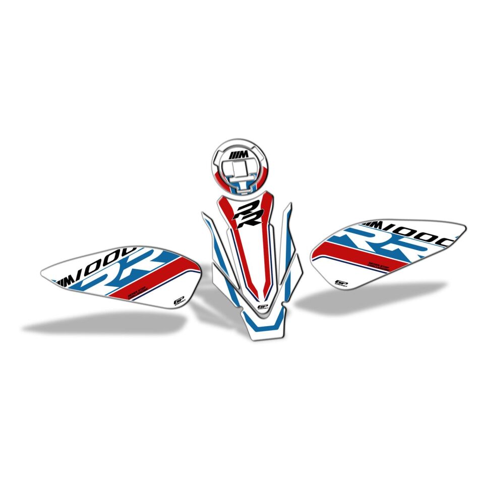 GP Kompozit BMW M 1000 RR 2021-2026 Uyumlu Tank Pad Seti Beyaz