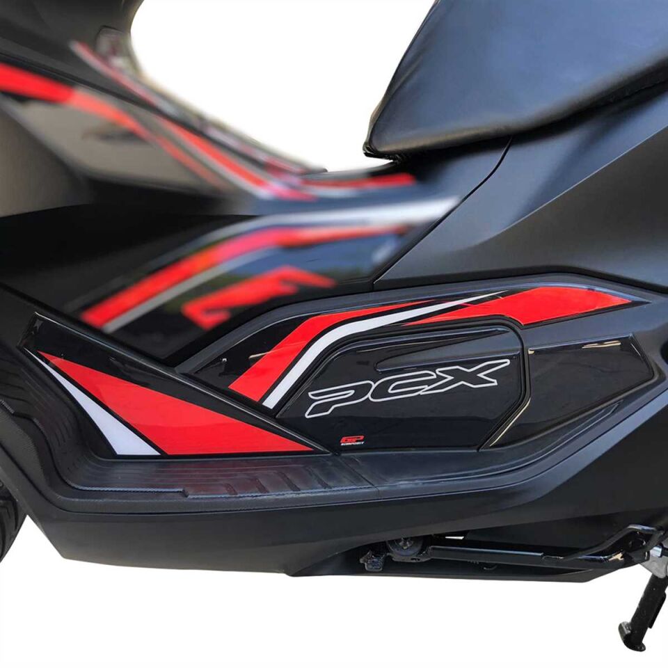GP Kompozit Honda PCX 125 2021-2024 Uyumlu Yan Alt Ayak Pad Kırmızı