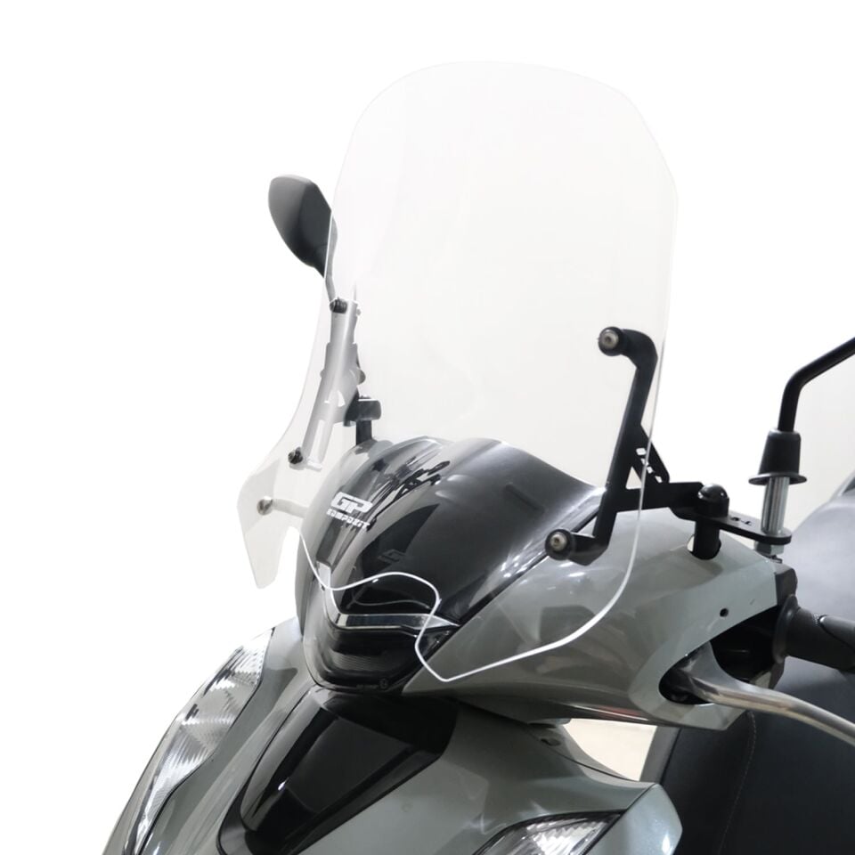 GP Kompozit Honda SH 125 2024-2025 Uyumlu Kısa Ön Cam Şeffaf 41 cm