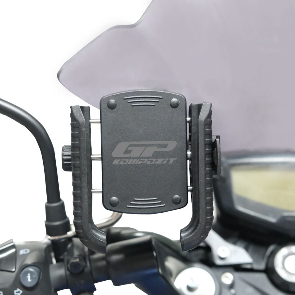 GP Kompozit TTR09 Universal Ayna Bağlantılı Titreşim Modüllü Telefon Tutucu Siyah