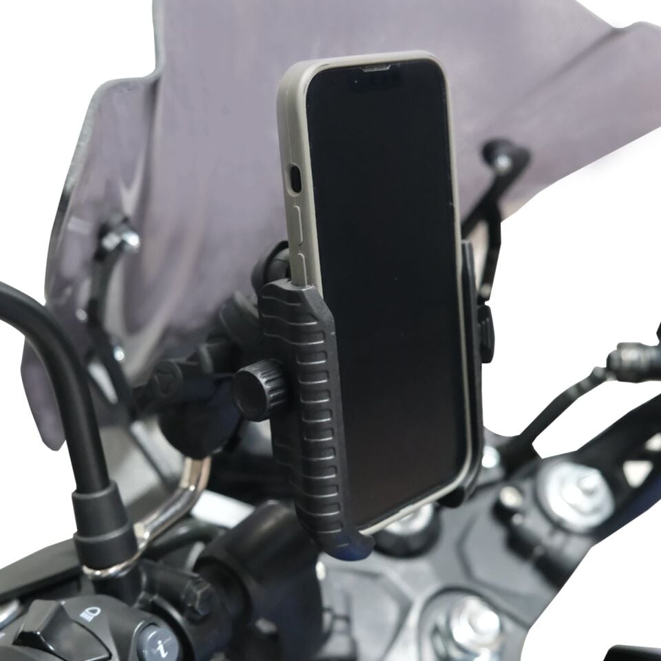 GP Kompozit TTR09 Universal Ayna Bağlantılı Titreşim Modüllü Telefon Tutucu Siyah