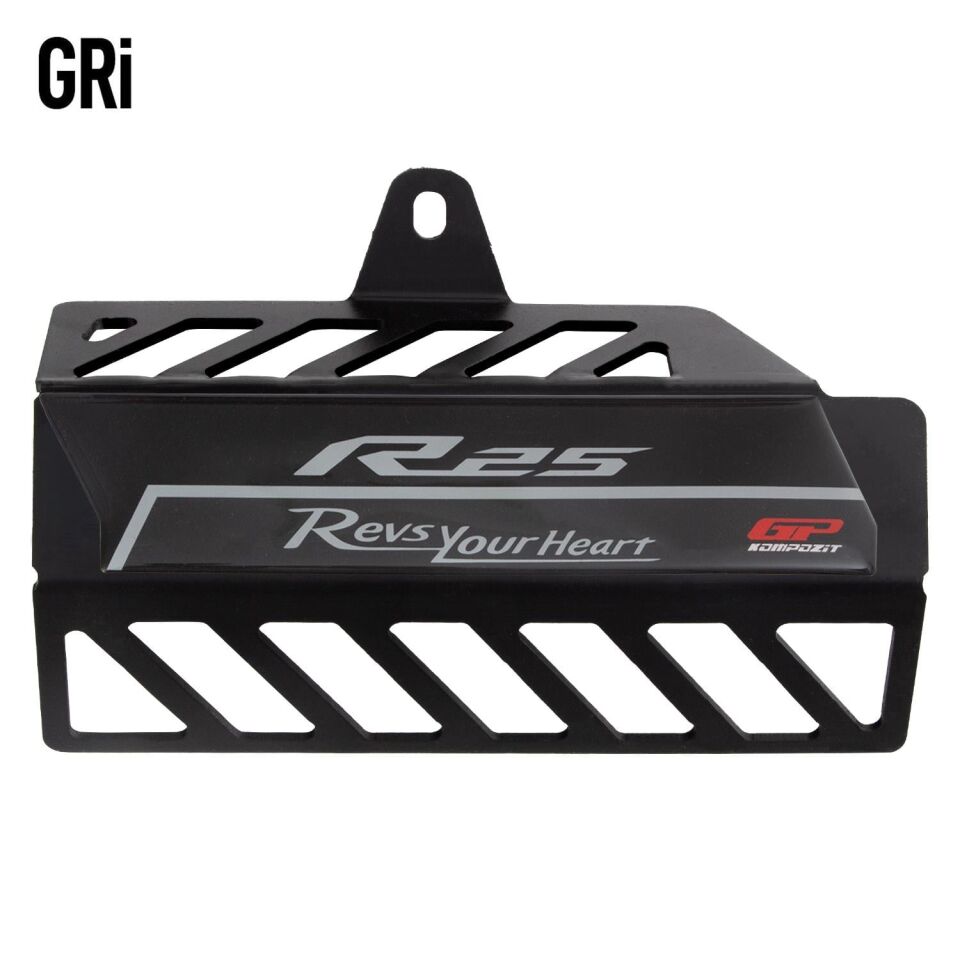 GP Kompozit Yamaha R25 2016-2024 Uyumlu Egzoz Koruma Kapağı Siyah GRİ
