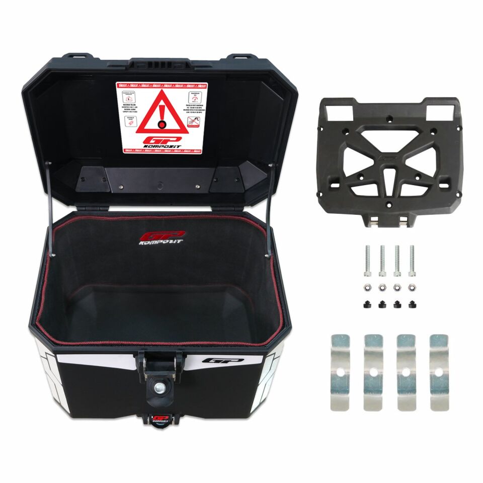 GP Kompozit Universal 33 lt Plastik Motosiklet Çantası Siyah