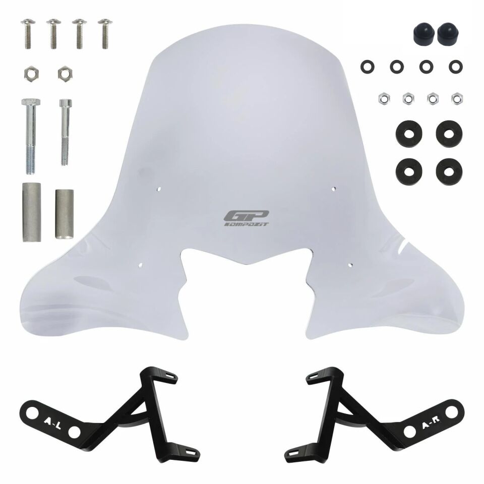 GP Kompozit Honda Activa 2023-2026 Uyumlu Ön Cam Şeffaf 48 cm
