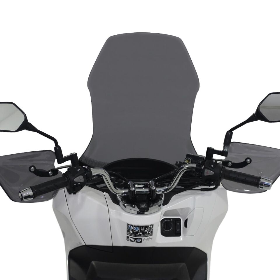 GP Kompozit Honda PCX 125 2021-2024 Uyumlu Ön Tur Camı Füme 79 cm