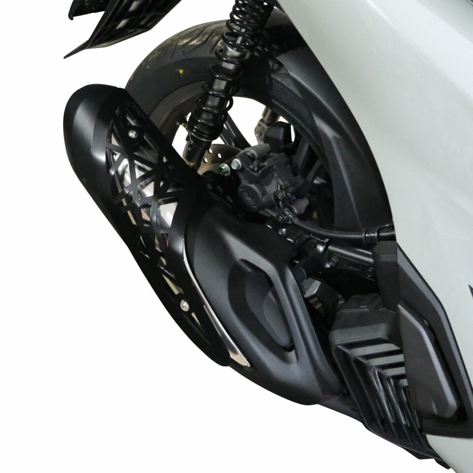 GP Kompozit Honda SH 125 2024-2025 Uyumlu Egzoz Koruma Kapağı Siyah