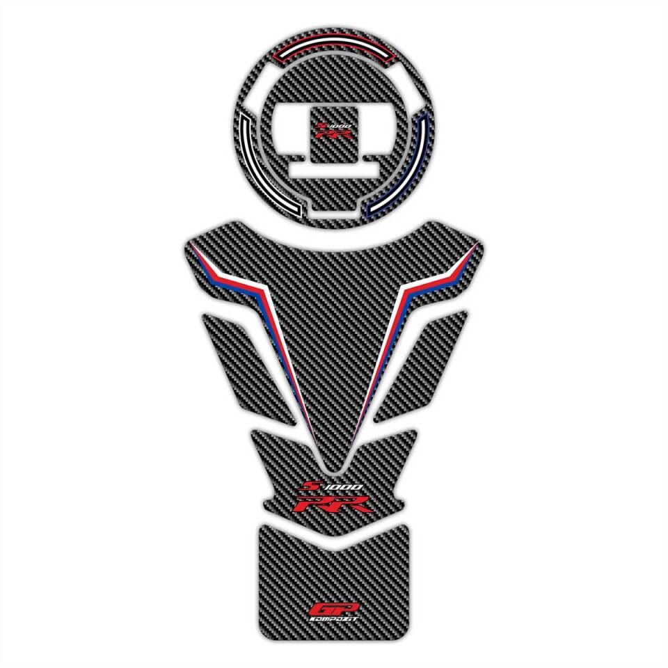 GP Kompozit BMW S 1000 RR 2015-2018 Uyumlu Tank Pad Seti Mavi-Kırmızı