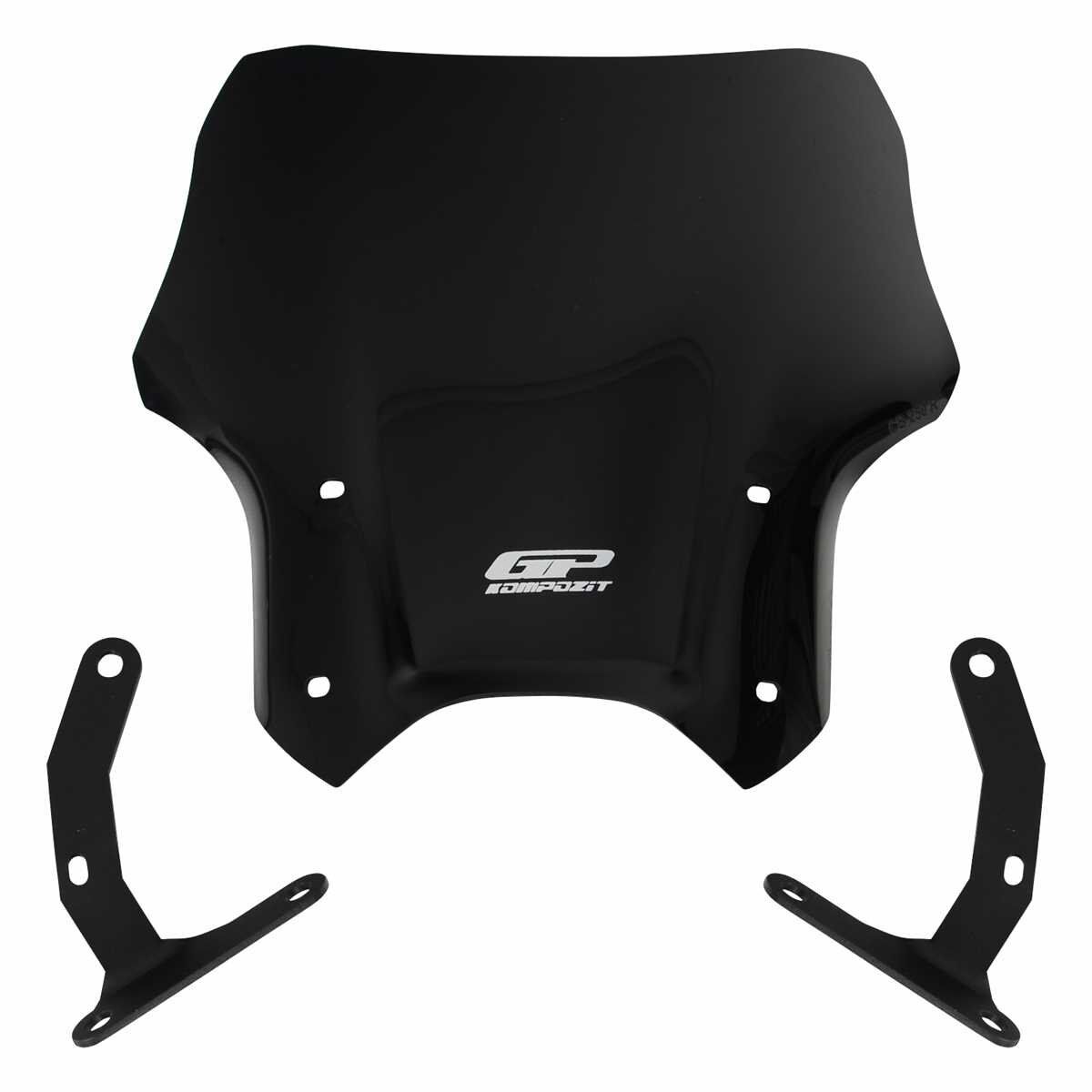 GP Kompozit Honda CB125R / CB250R 2012-2024 Uyumlu Kısa Ön Cam Siyah