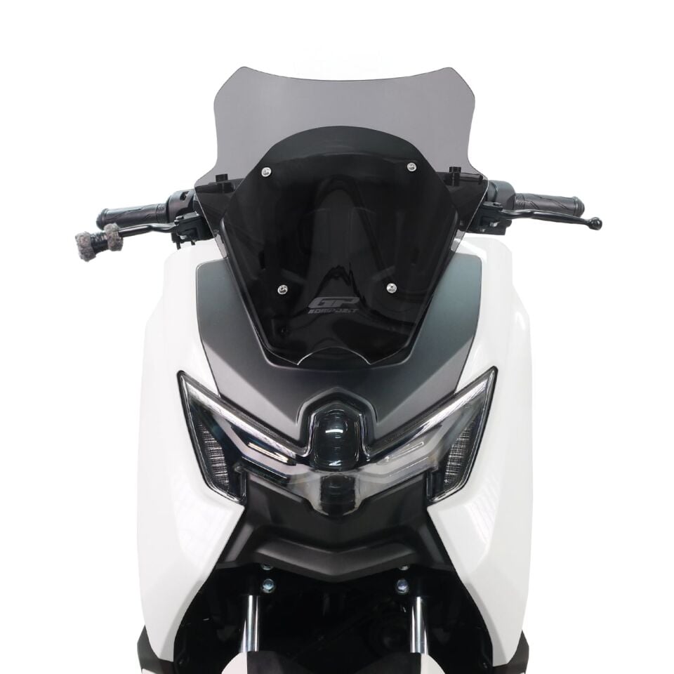 GP Kompozit Yamaha NMAX 125 / 155 2025-2026 Uyumlu Kısa Ön Cam Füme 40 cm