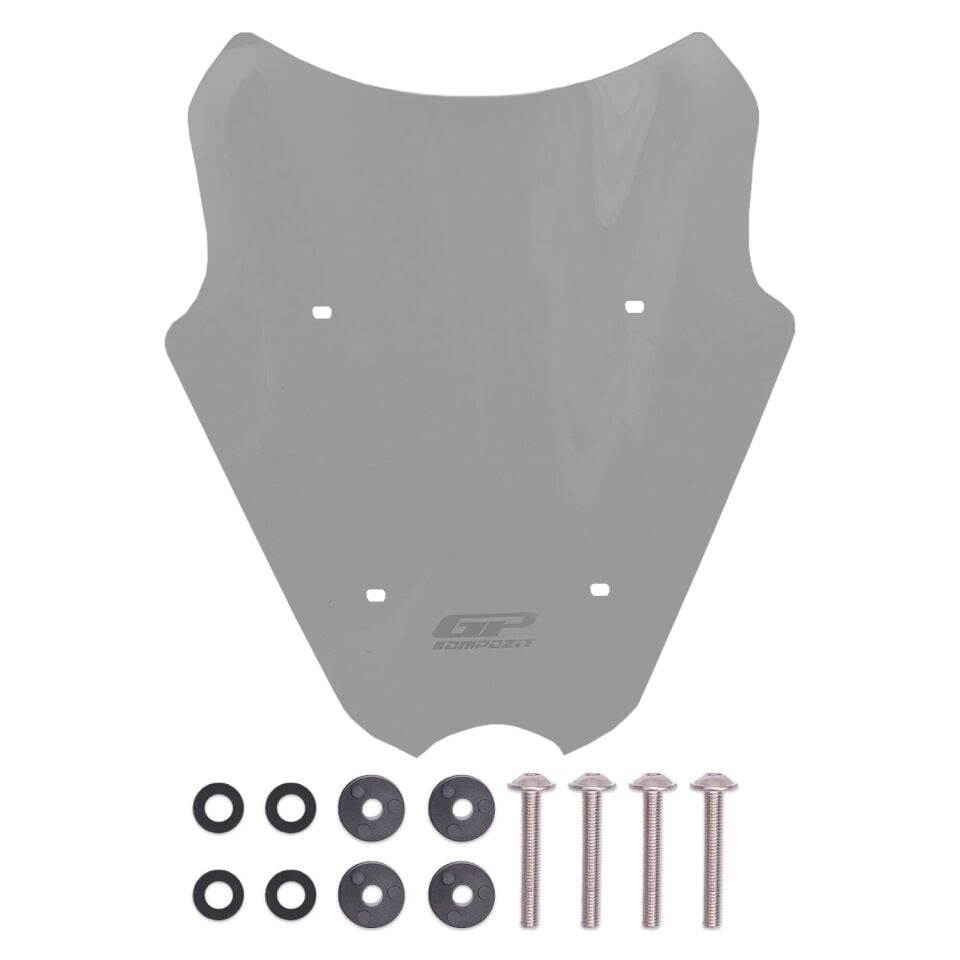 GP Kompozit Yamaha NMAX 125 / 155 2025-2026 Uyumlu Kısa Ön Cam Füme 40 cm