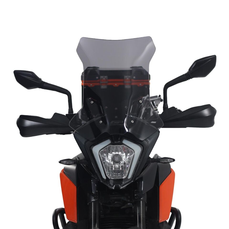 GP Kompozit KTM 250 / 390 Adventure 2020-2024 Uyumlu Ön Cam Füme 49 cm