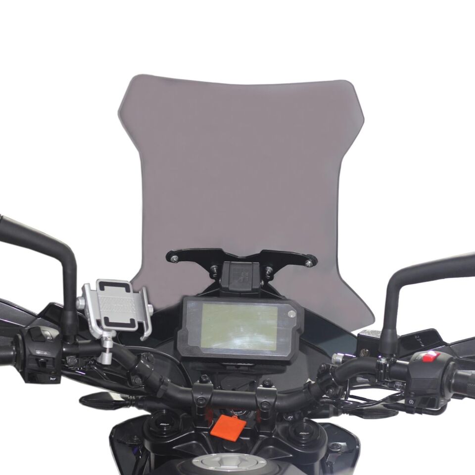 GP Kompozit KTM 250 / 390 Adventure 2020-2024 Uyumlu Ön Cam Füme 49 cm