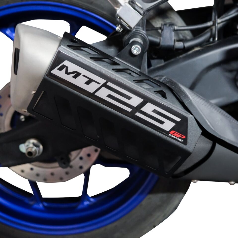 GP Kompozit Yamaha MT-25 2015-2026 Uyumlu Egzoz Koruma Kapağı Siyah