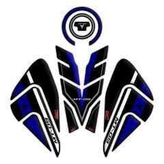 GP Kompozit Yamaha MT-09 2021-2023 Uyumlu Tank Pad Seti Siyah-Mavi