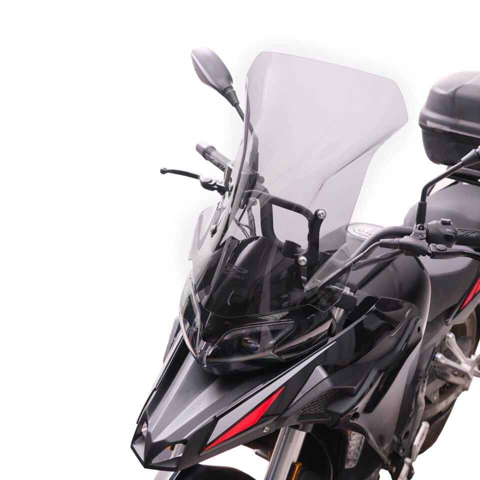 GP Kompozit Benelli TRK 251 2019-2023 Uyumlu Ön Tur Camı Füme 51 cm
