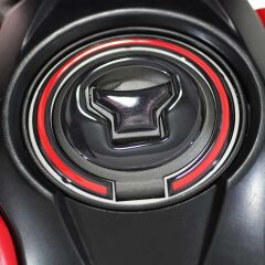 GP Kompozit Honda MSX125 2012-2018 Uyumlu Tank Pad Seti Siyah-Kırmızı