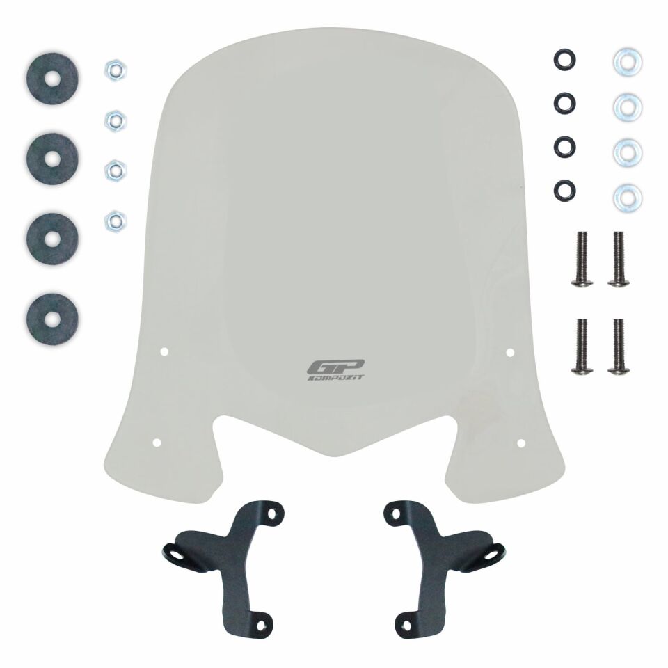 GP Kompozit TVS Jupiter 110/125 2023-2024 Uyumlu Ön Cam Şeffaf 42 cm
