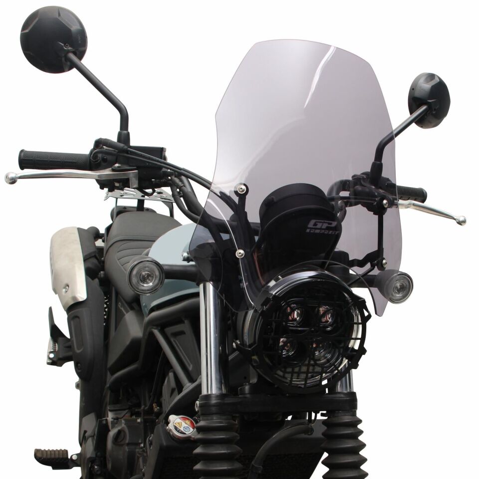 GP Kompozit Honda CL 250 2023-2025 Uyumlu Ön Cam Şeffaf 39 cm