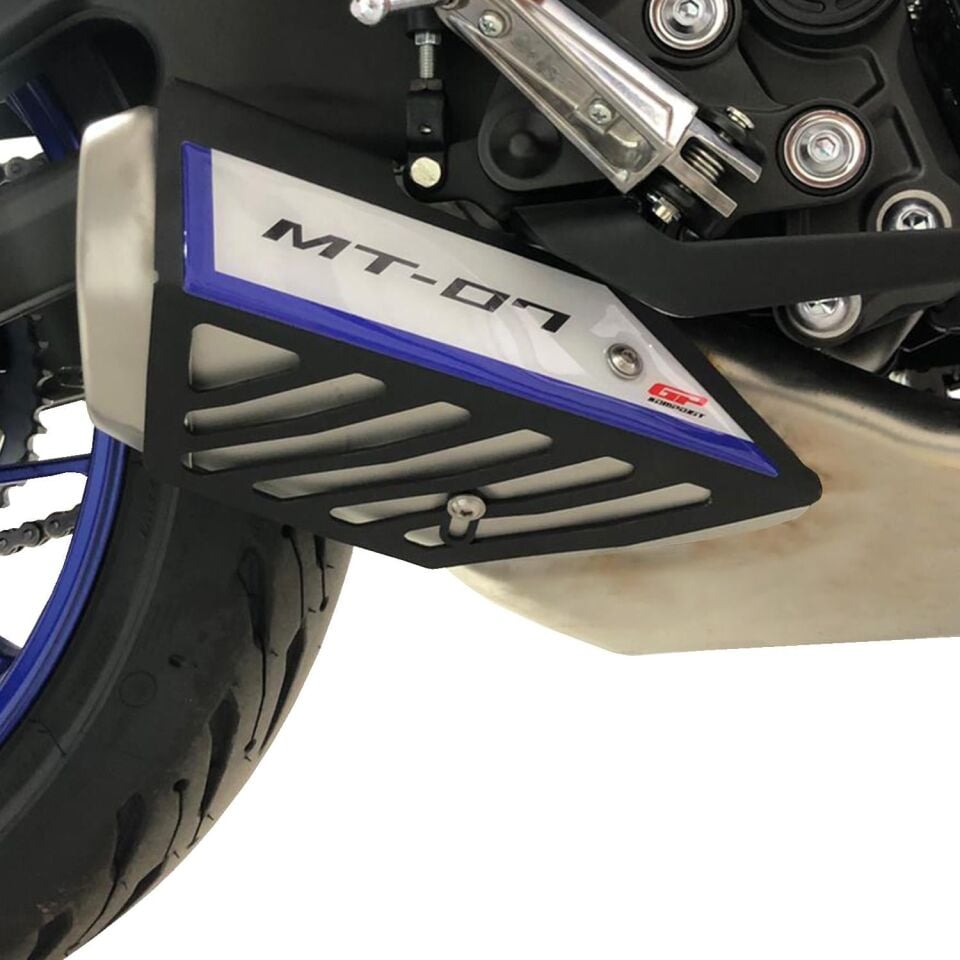GP Kompozit Yamaha MT-07 2014-2021 Uyumlu Egzoz Koruma Kapağı Siyah MAVİ
