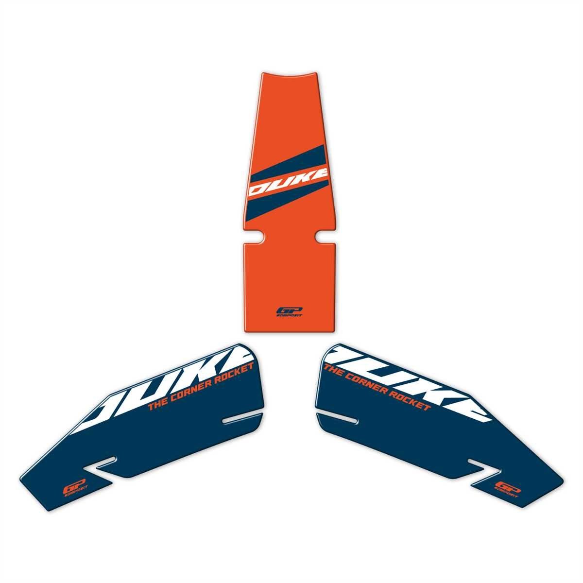 GP Kompozit KTM Duke 390 2024 Uyumlu Tank Pad Seti Mavi