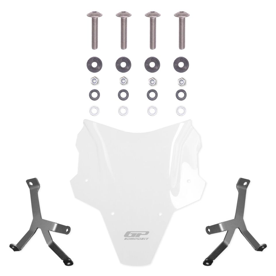 GP Kompozit Honda CB750 Hornet 2025-2026 Uyumlu Kısa Ön Cam Şeffaf 35 cm