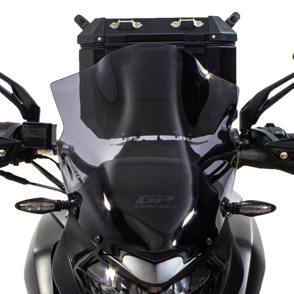 GP Kompozit Bajaj Dominar 250 / 400 2017-2026 Uyumlu Kısa Ön Cam Şeffaf 37 cm