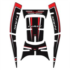 GP Kompozit Yamaha NMAX 125 / 155 2021-2024 Uyumlu Tank Pad Seti Kırmızı