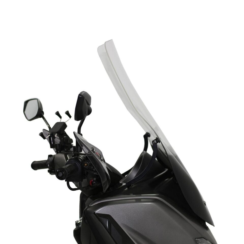 GP Kompozit Yamaha NMAX 125 / 155 2015-2020 Uyumlu Baskılı Ön Tur Camı Şeffaf 72 cm