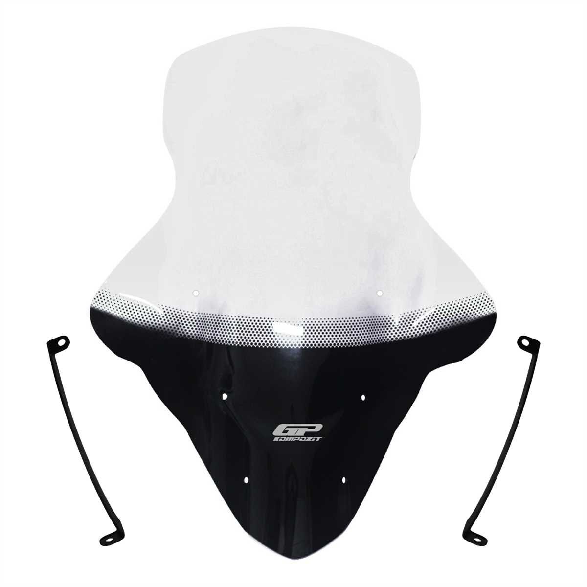 GP Kompozit Yamaha NMAX 125 / 155 2015-2020 Uyumlu Baskılı Elcikli Ön Cam Şeffaf