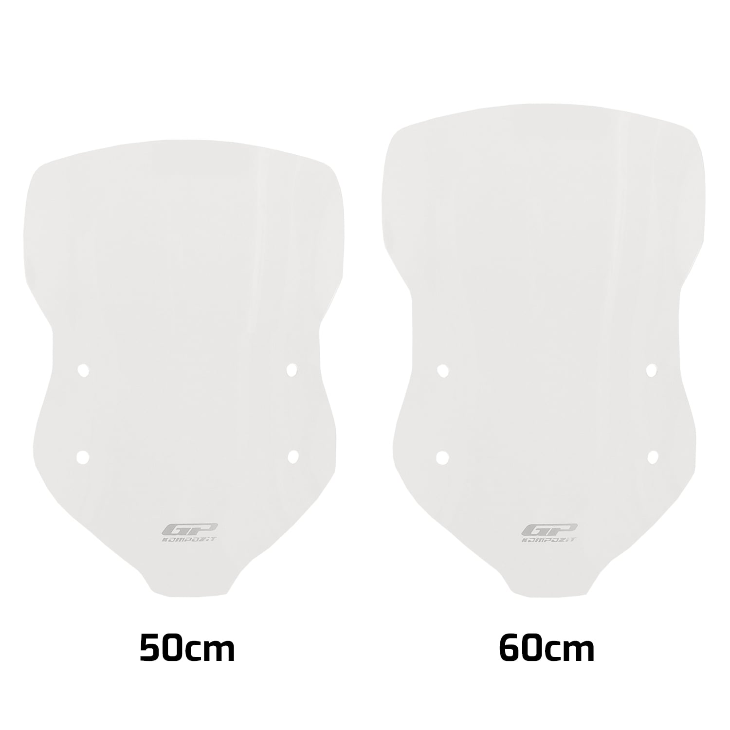GP Kompozit Kymco DTX 250 / 360 2021-2024 Uyumlu Ön Cam Şeffaf 60 cm