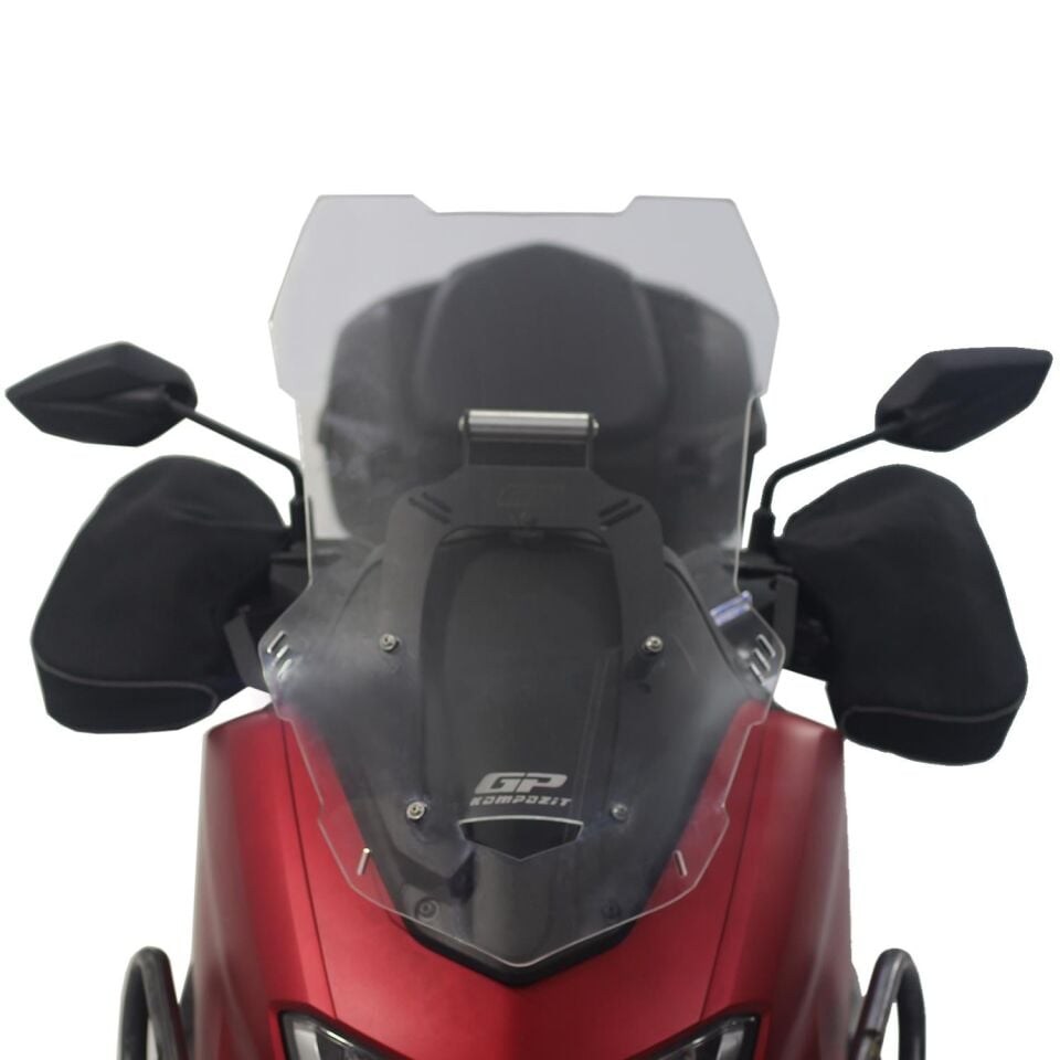 GP Kompozit Yamaha NMAX 125 / 155 2021-2024 Uyumlu Ön Cam Siyah 61 cm