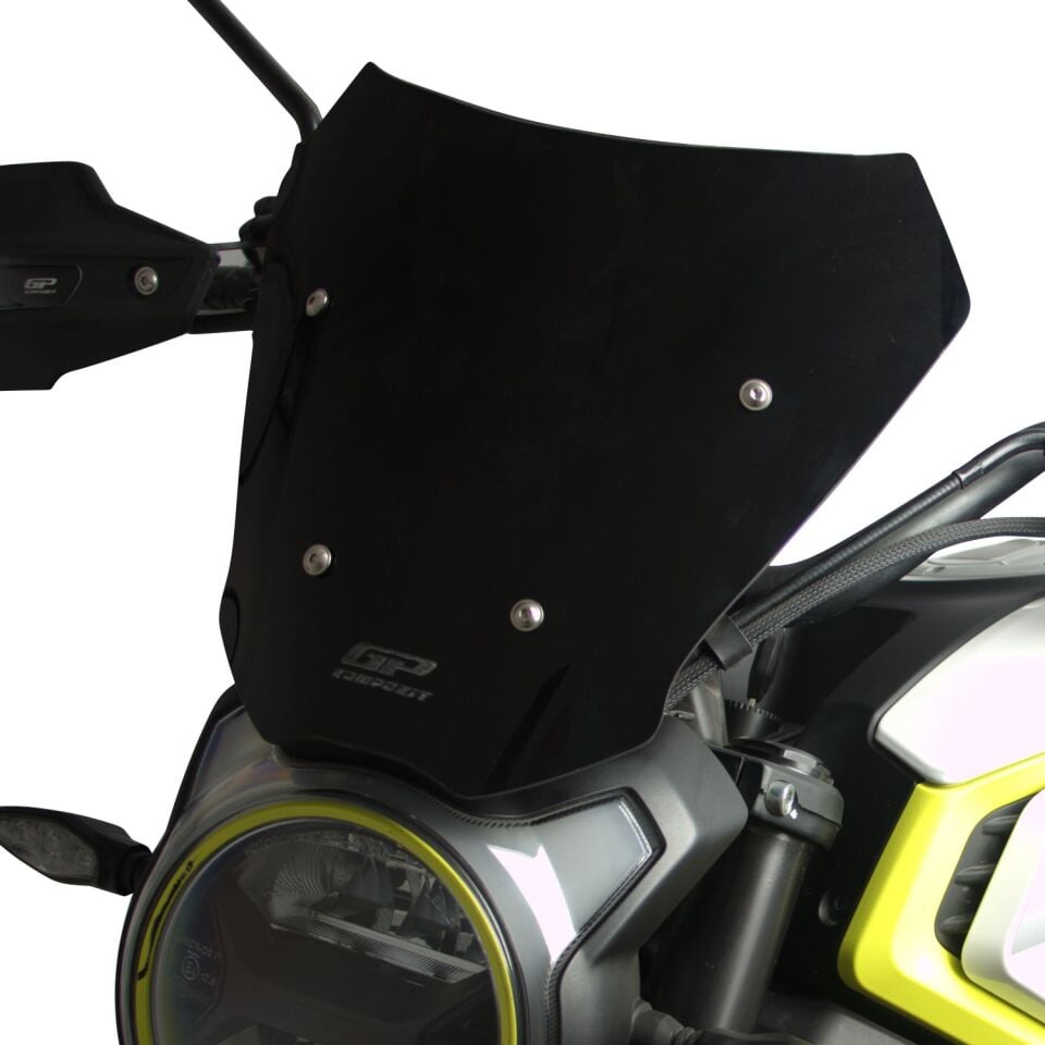 GP Kompozit CF Moto 250 CL-X 2022-2026 Uyumlu Kısa Ön Cam Siyah 27 cm