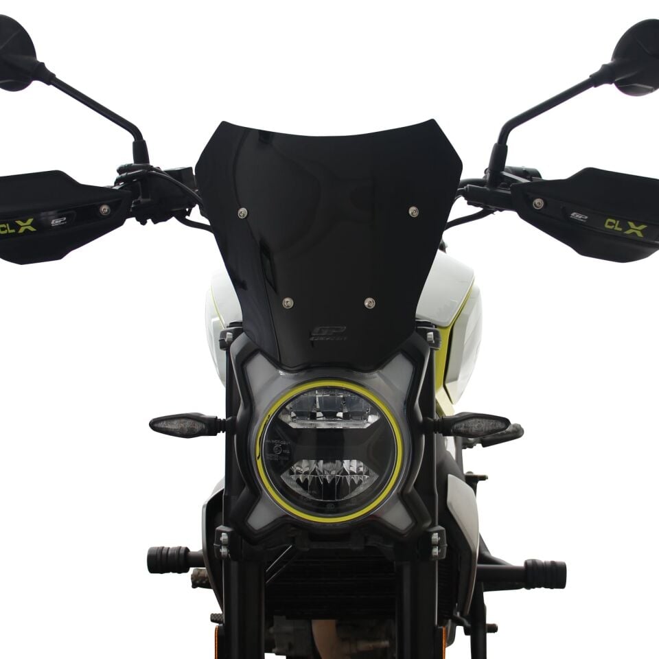 GP Kompozit CF Moto 250 CL-X 2022-2026 Uyumlu Kısa Ön Cam Siyah 27 cm