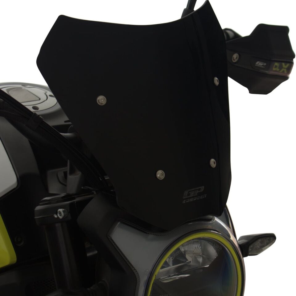 GP Kompozit CF Moto 250 CL-X 2022-2026 Uyumlu Kısa Ön Cam Siyah 27 cm