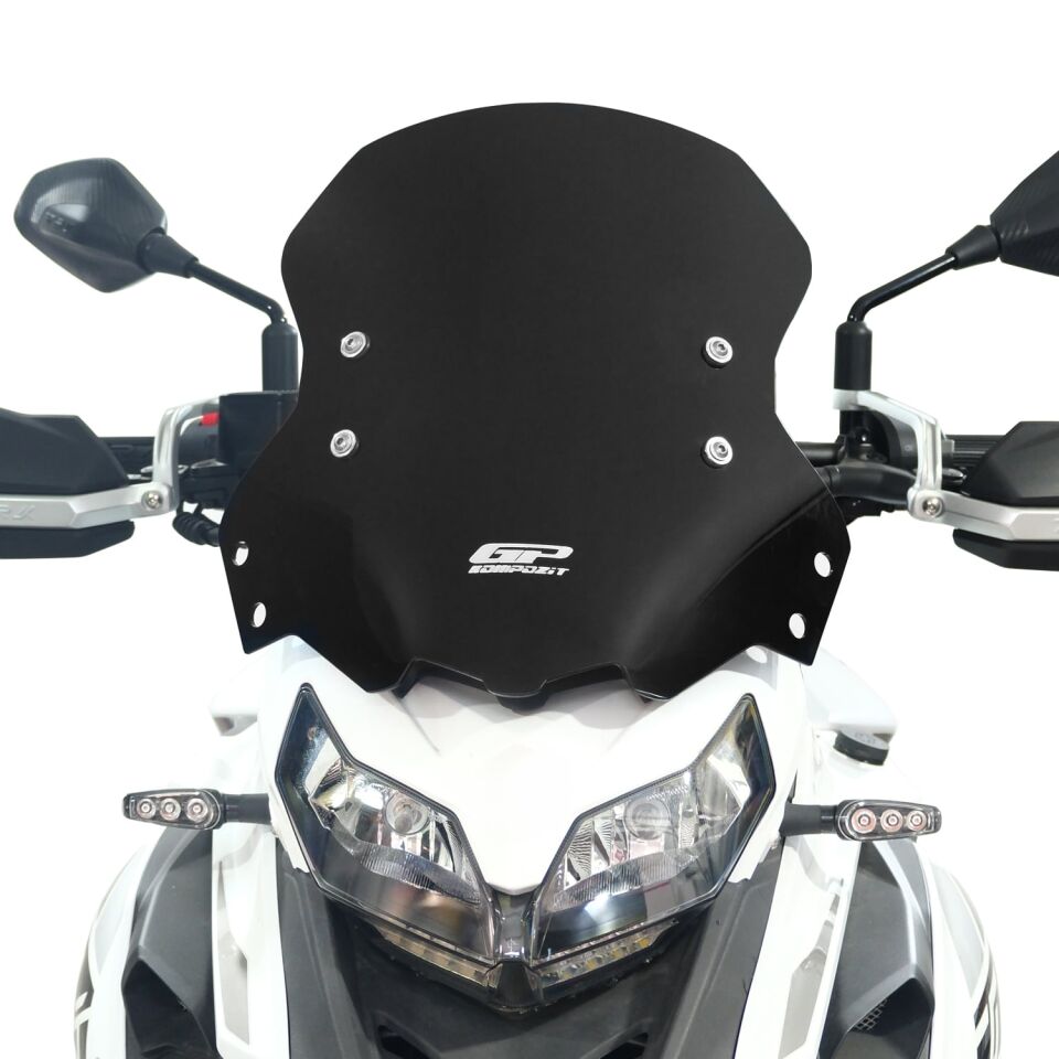 GP Kompozit Benelli TRK 502 / 502X 2018-2023 Uyumlu Ön Cam Siyah 41 cm