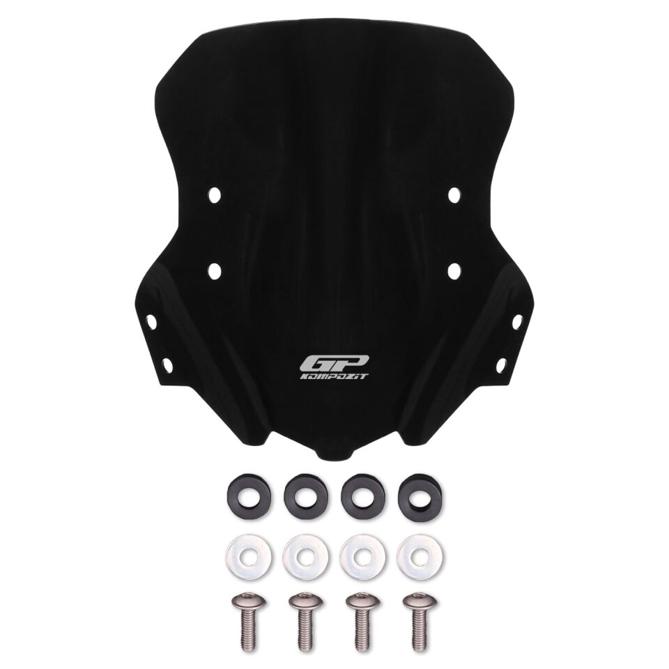 GP Kompozit Benelli TRK 502 / 502X 2018-2023 Uyumlu Ön Cam Siyah 41 cm