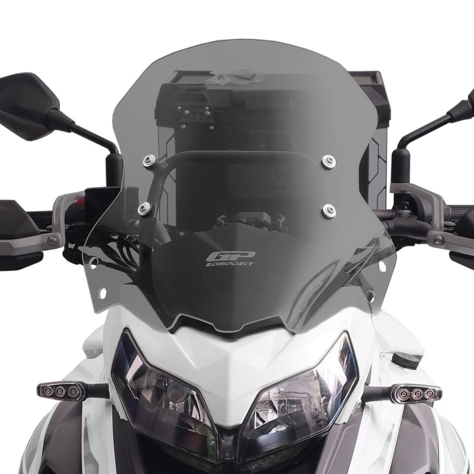 GP Kompozit Benelli TRK 502 / 502X 2018-2023 Uyumlu Ön Cam Füme 41 cm