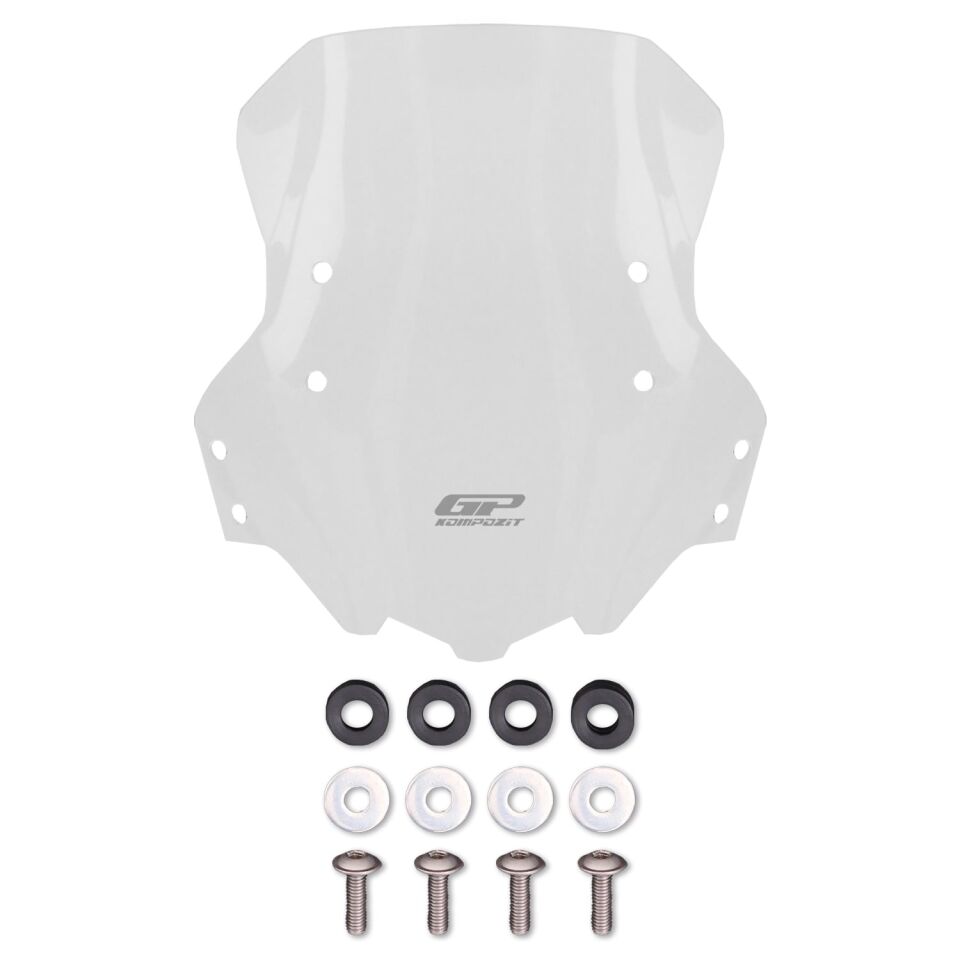 GP Kompozit Benelli TRK 502 / 502X 2018-2023 Uyumlu Ön Cam Şeffaf 41 cm