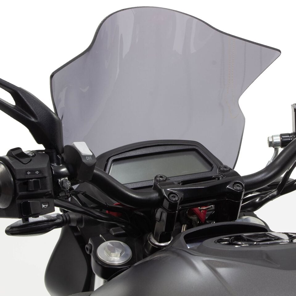 GP Kompozit Bajaj Dominar 250 / 400 2017-2026 Uyumlu Kısa Ön Cam Siyah 37 cm