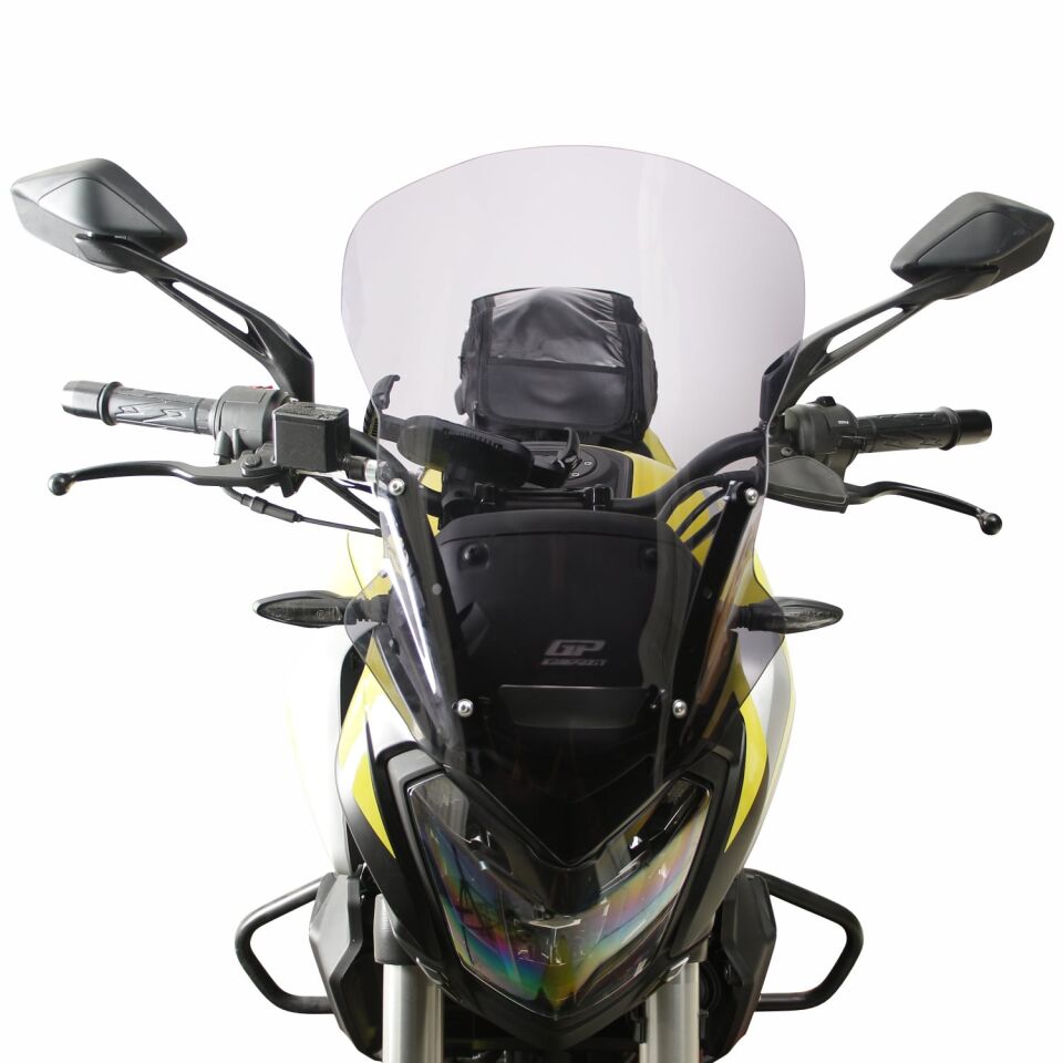 GP Kompozit Bajaj Dominar 250 / 400 2017-2026 Uyumlu Ön Cam Siyah 48 cm