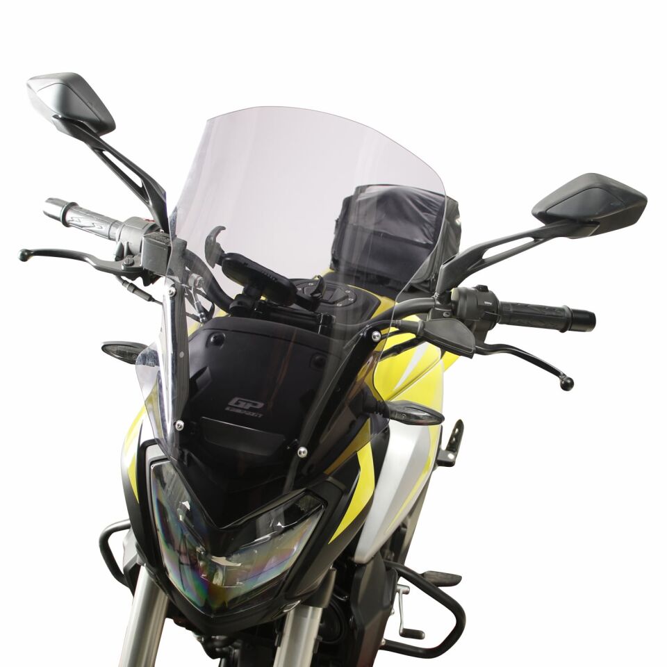 GP Kompozit Bajaj Dominar 250 / 400 2017-2026 Uyumlu Ön Cam Siyah 48 cm