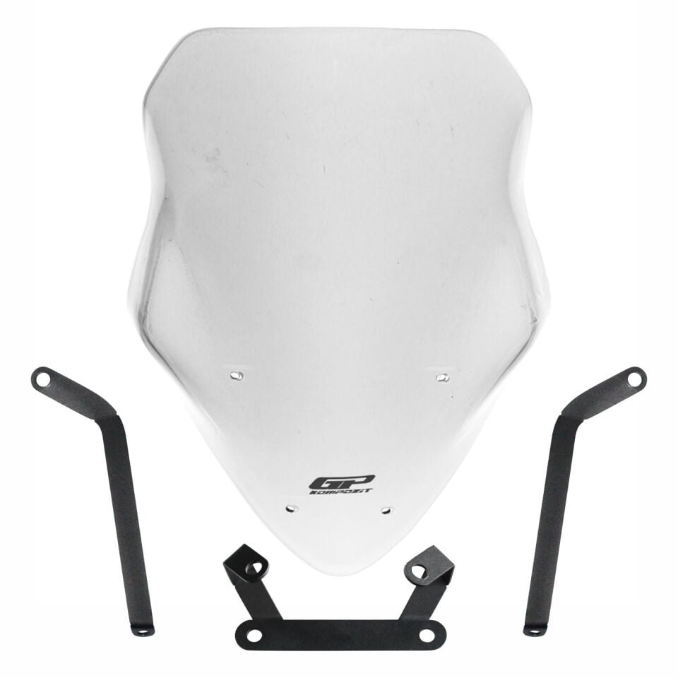 GP Kompozit Bajaj Pulsar NS 200 2011-2024 Uyumlu Uzun Tur Camı Şeffaf 59 cm