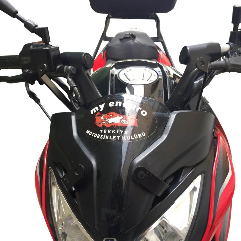 GP Kompozit Bajaj Pulsar NS 200 2011-2024 Uyumlu Uzun Tur Camı Şeffaf 59 cm
