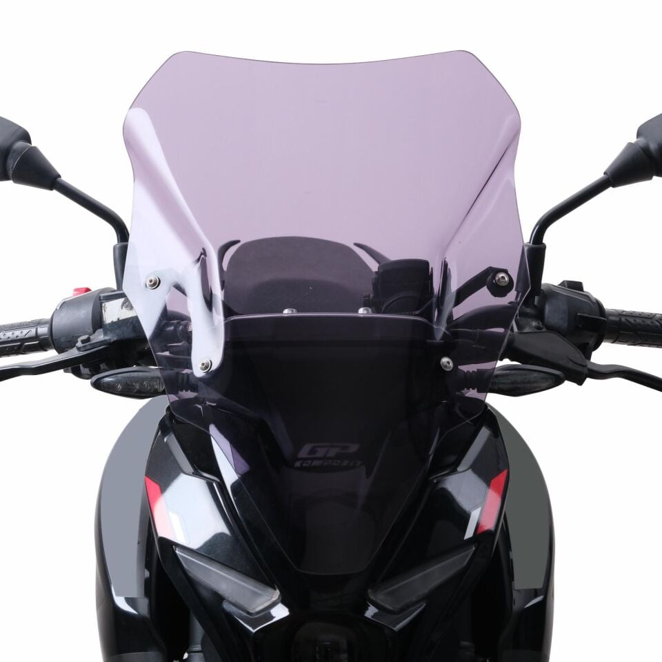 GP Kompozit Bajaj Pulsar N 250 2022-2026 Uyumlu Ön Cam Siyah 45 cm
